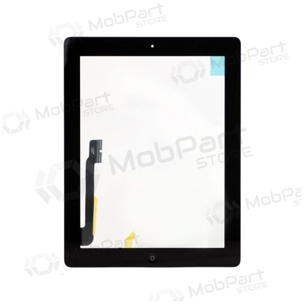 Apple iPad 4 touchscreen with HOME button and holders (black)