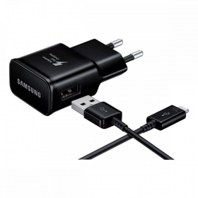 Charger original Samsung EP-TA200NBE 15W + Type-C cable black