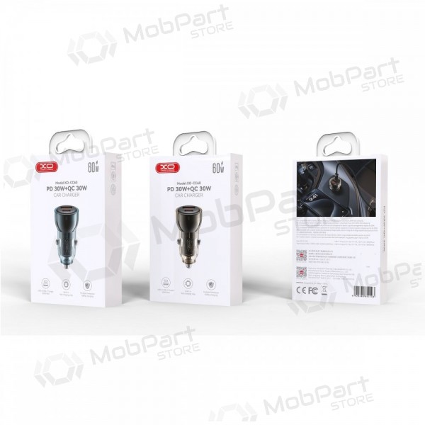 Car charger XO CC60 USB-A/USB-C 60W black