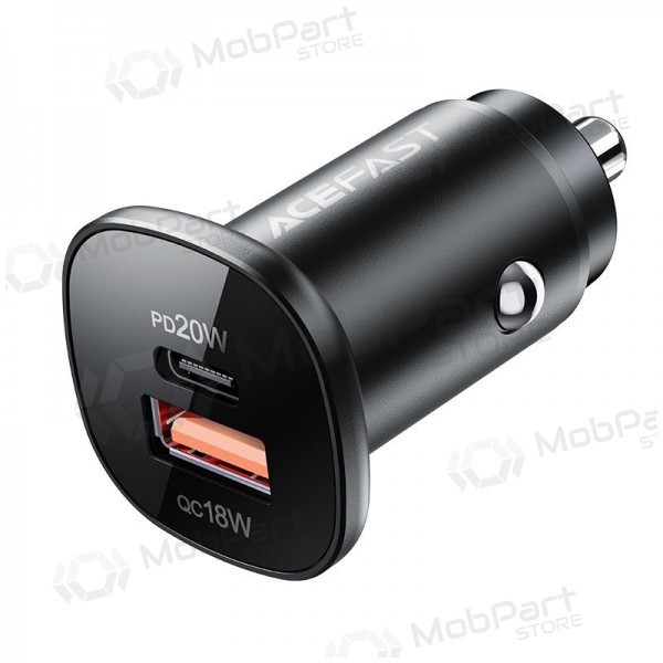 Charger automobilinis Acefast B1 Mini 38W USB-C+USB-A black