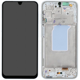 Samsung Galaxy A26 5G screen (white) (with frame) (original)