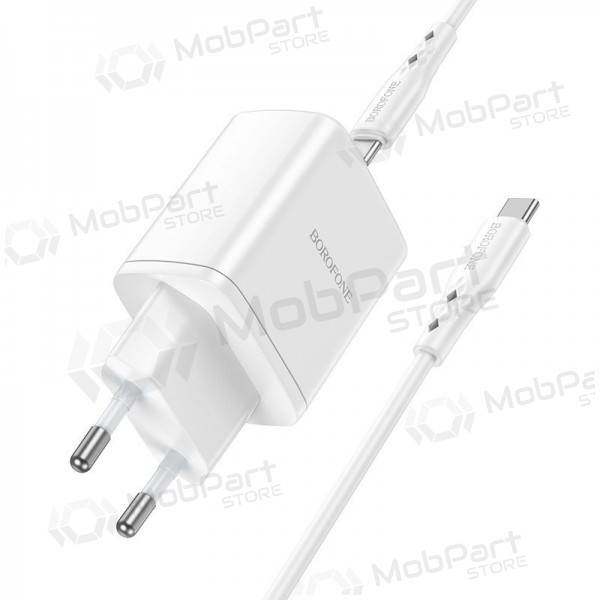 Charger buitinis Borofone BN9 2xType-C 35W + Type-C white