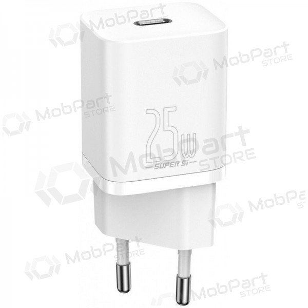 Charger buitinis Baseus Super Si 25W + Type-C 1.0m white TZCCSUP-L02