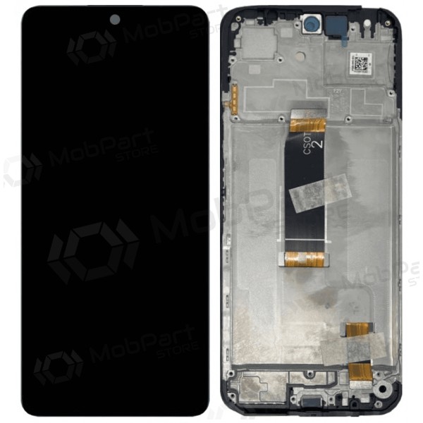 Xiaomi Redmi 13 4G, 5G, Poco M6 4G screen (black) (with frame) (original)