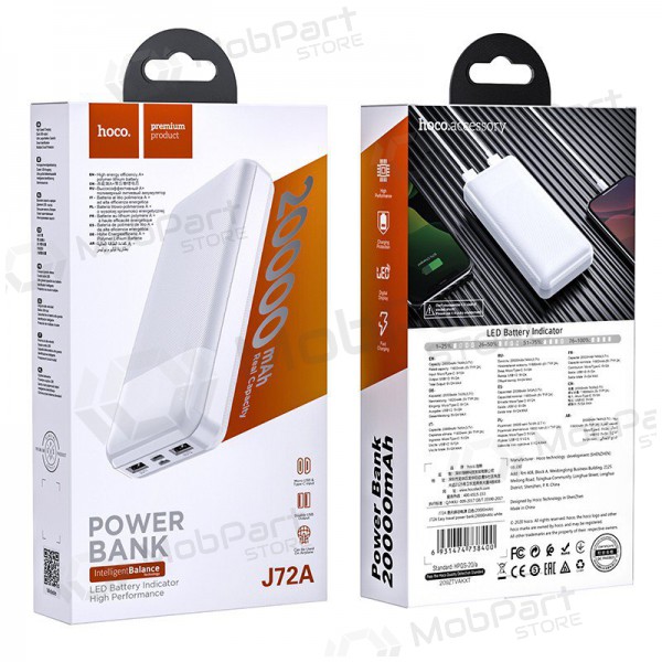 Portable charger / power bank Power Bank Hoco J72A 20000mAh white