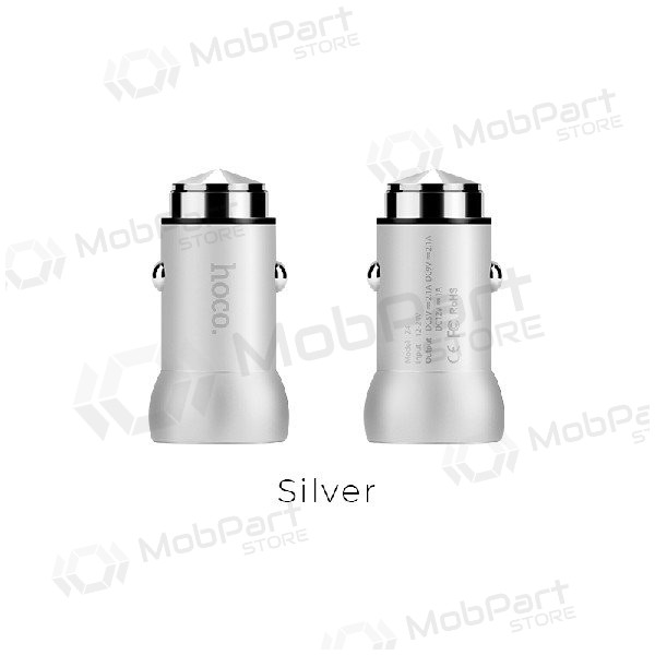 Car charger HOCO Z4 QuickCharge (5V 2.1A) (silver)