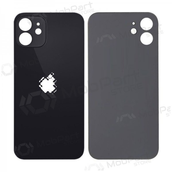 Apple iPhone 12 back / rear cover (black) (bigger hole for camera)