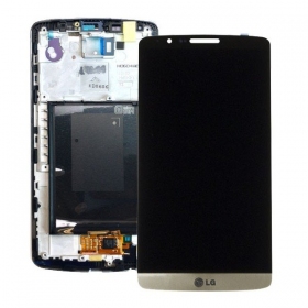 LG D855 Optimus G3 screen (with frame) (gold)