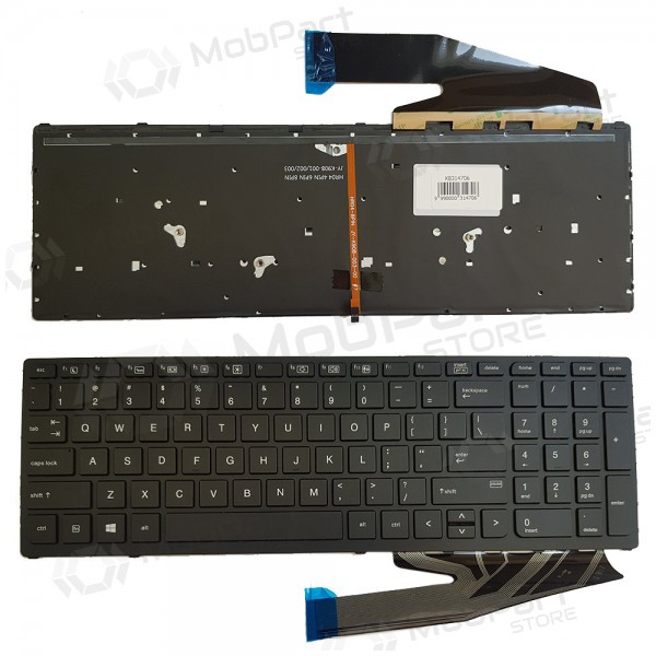 HP ZBook 17 G4, 15 G3, G4, 17 G3, G4, US keyboard
