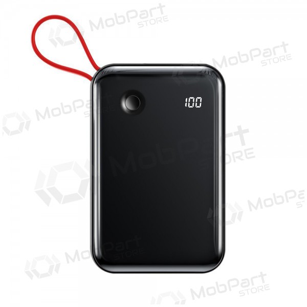 Portable charger / power bank Power Bank Baseus Mini S USB + USB Type C + Lightning 3A 10000mAh black PPXF-E01 Portable charger / power bank Power Bank Baseus Mini S USB + USB Type C + Lightning 3A 10000mAh black PPXF-E01