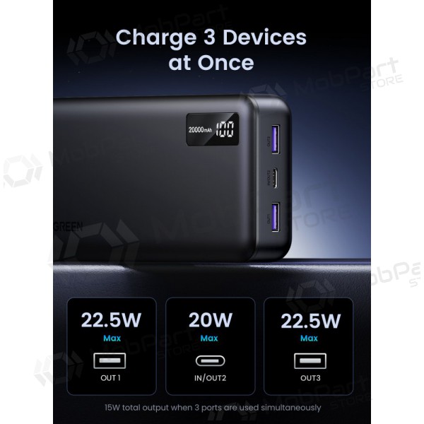 Portable charger / power bank Power Bank Ugreen PB313 20W 20000mAh (25683) black