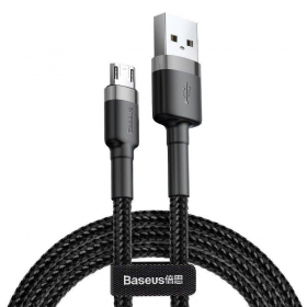 USB cable Baseus Cafule Type-C 2.0m 2.0A (grey-black) CATKLF-CG1