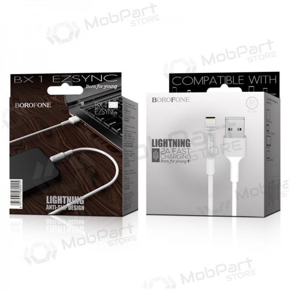 USB cable Borofone BX1 Lightning 1.0m (white)