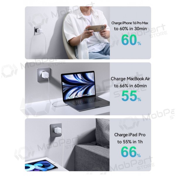 Charger Joyroom JR-TCG15 30W GaN USB-C white