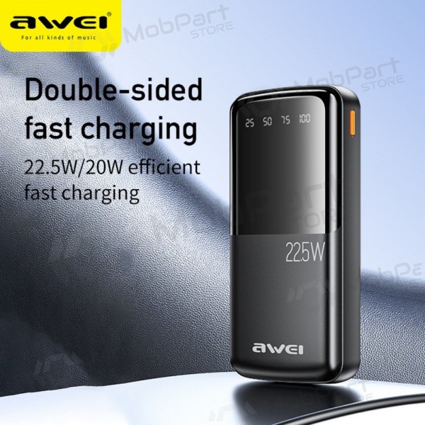 Portable charger / power bank Power Bank Awei P13K PD20W/QC22.5W 20000mAh black