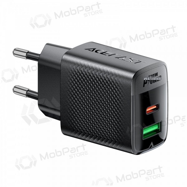 Charger Acefast A98 30W GaN USB-C/USB-A black