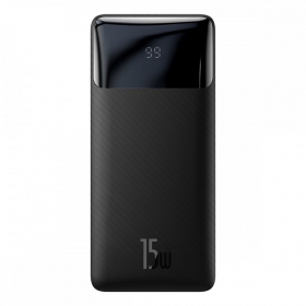 Portable charger / power bank Power Bank Baseus Bipow Type-C PD+2xQuick Charge 3.0 15W 10000mAh su ekranu black PPBD050001
