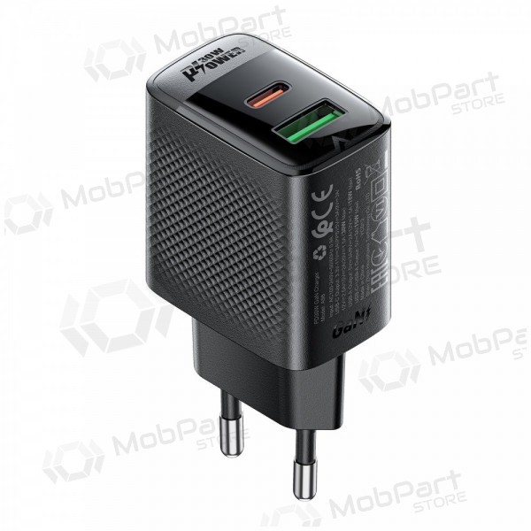 Charger Acefast A98 30W GaN USB-C/USB-A black