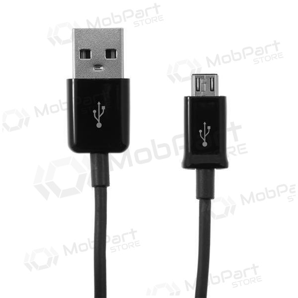USB cable microUSB (black) 1.0m