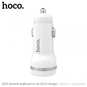 Charger automobilinis Hoco Z27A Staunch Quick Charge 3.0 (3.1A) (white)