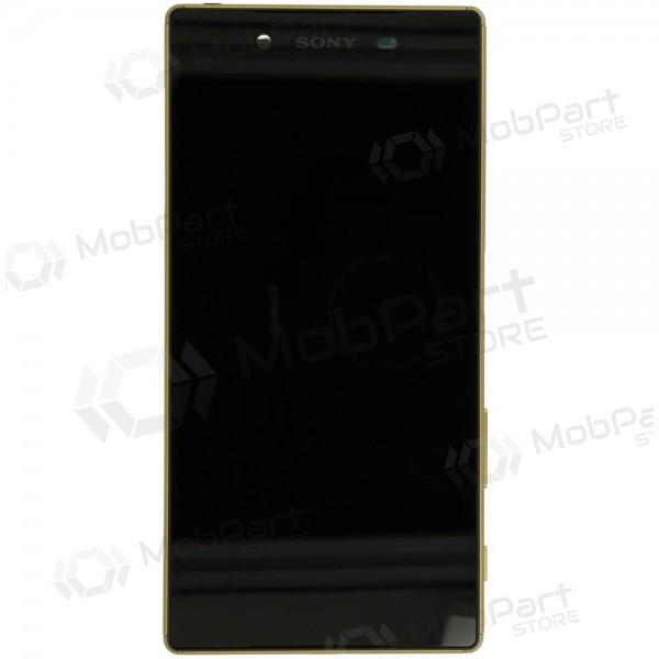 Sony E6603 / E6653 Xperia Z5 screen (gold) (with frame) (used grade A, original)