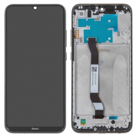 Xiaomi Redmi Note 8 / Note 8 2021 screen (black) (with frame) (service pack) (original)