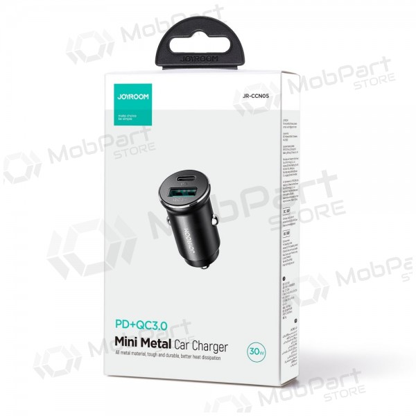 Charger automobilinis Joyroom CCN05 USB-C/USB-A 30W black