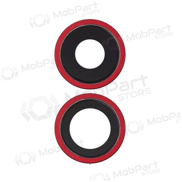 Apple iPhone 11 camera glass / lens (2pcs) (red) (with frame)