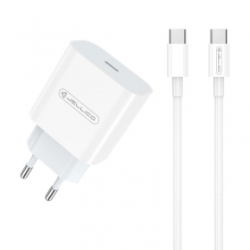 Charger Jellico AK180 20W USB-C + USB-C to USB-C cable 1.0m white