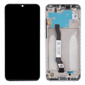 Xiaomi Redmi Note 8 / Note 8 2021 screen (white) (with frame) (service pack) (original)