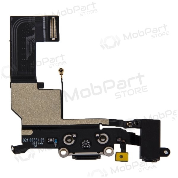 Apple iPhone SE charging dock port and microphone flex (black) Apple iPhone SE charging dock port and microphone flex (black)