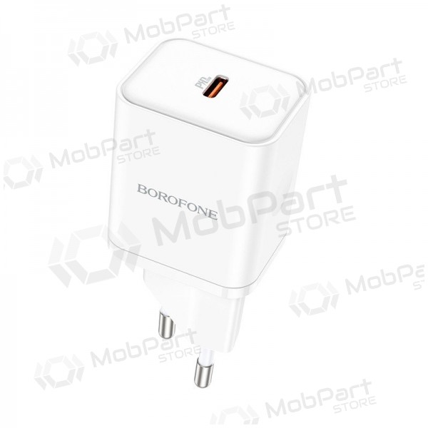 Charger buitinis Borofone BN6 Type-C PD+QC3.0 20W, white