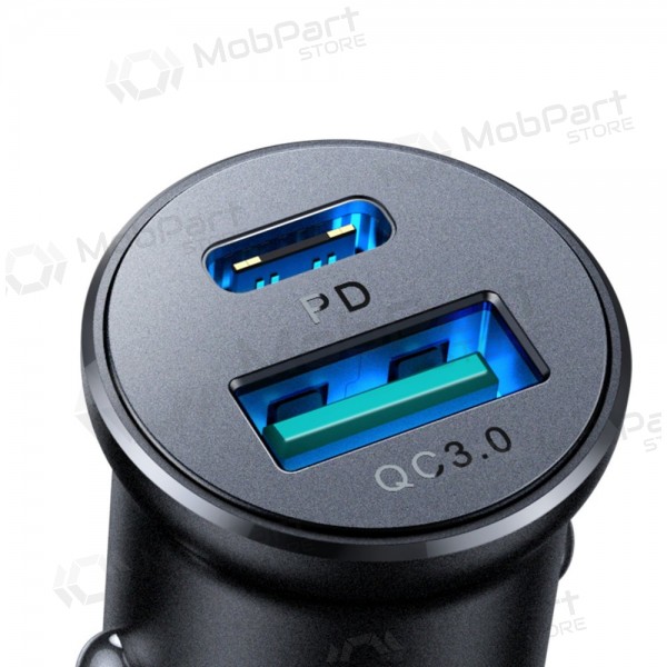Charger automobilinis Joyroom CCN05 USB-C/USB-A 30W black
