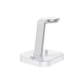 Charger wireless Hoco CW43 Graceful 3-in-1 white