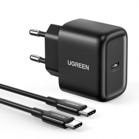 Charger buitinis Ugreen CD250 USB-C 25W + USB-C cable 2.0m black