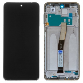 Xiaomi Redmi Note 9S screen (white) (with frame) (service pack) (original)