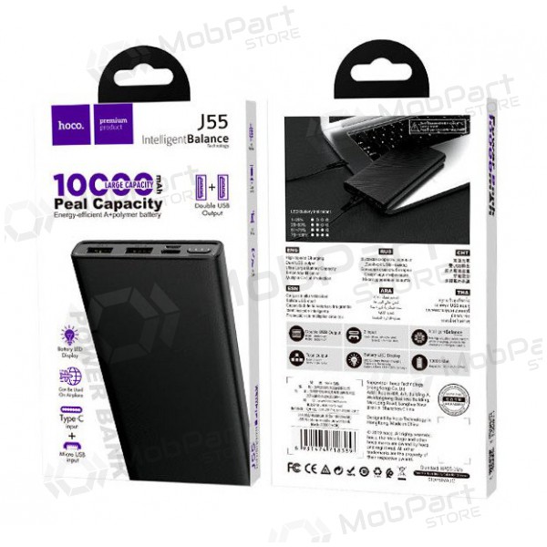 Portable charger / power bank Power Bank Hoco J55 10000mAh (black)