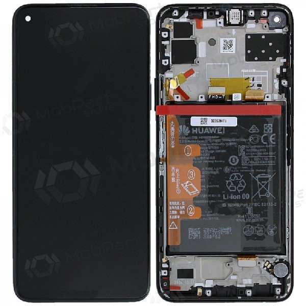 Huawei P40 Lite 5G screen (black) (with frame and battery) (service pack) (original) Huawei P40 Lite 5G screen (black) (with frame and battery) (service pack) (original)