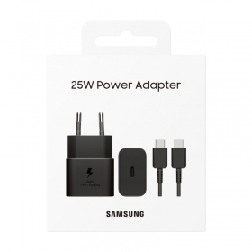 Charger original Samsung EP-T2510XBEGEU 25W + USB-C cable in the package black