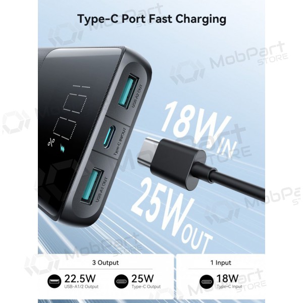 Portable charger / power bank Power Bank Joyroom JR-PBF20 22.5W 10000mAh black