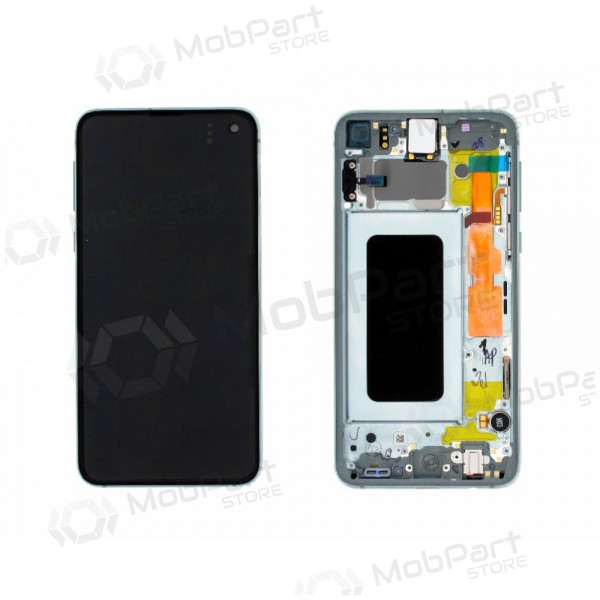 Samsung G970F Galaxy S10e LCD screen (Prism Green) (with frame) (used grade A, original)