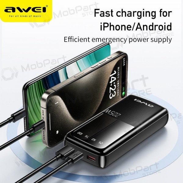 Portable charger / power bank Power Bank Awei P13K PD20W/QC22.5W 20000mAh black