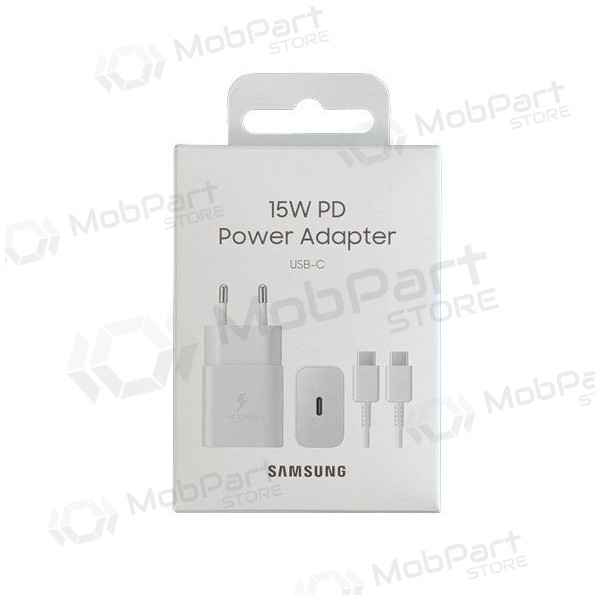 Charger original Samsung EP-T1510XWEGEU 15W + cable Type-C 1m in the package white
