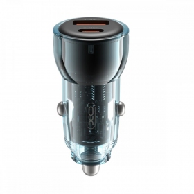 Car charger XO CC60 USB-A/USB-C 60W blue