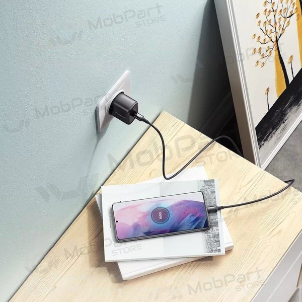 Charger buitinis Ugreen CD250 USB-C 25W + USB-C cable 2.0m black