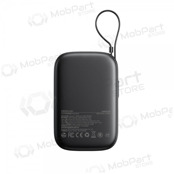 Portable charger / power bank Power Bank Joyroom JR-PBF18 22.5W with Lightning cable 10000mAh black