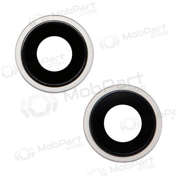 iPhone 14 / 14 Plus camera glass / lens (2pcs) (white) (with frame)