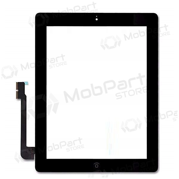 Apple iPad 3 touchscreen su Home mygtuku and laikikliais (black)
