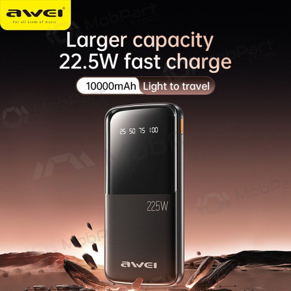 Portable charger / power bank Power Bank Awei P10K 22.5W 10000mAh black