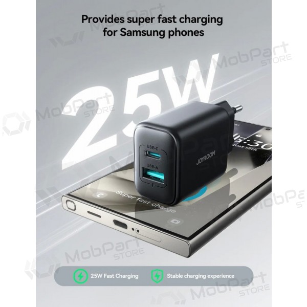 Charger Joyroom JR-TCF13 USB-C/USB-A 25W black